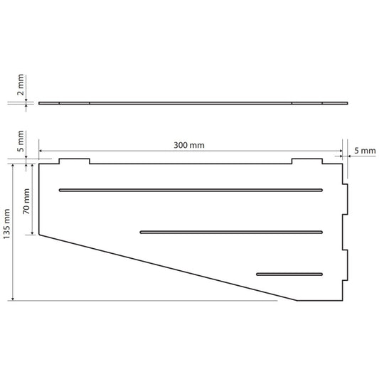 Bemeta Cytro Polita de dus asimetrica, inox lucios