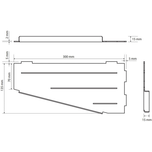 Bemeta Cytro Polita de dus (savoniera dus) asimetrica, inox lucios