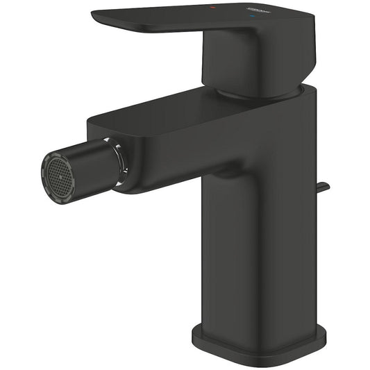 Grohe Cubeo Baterie bideu cu ventil pop-up, negru mat