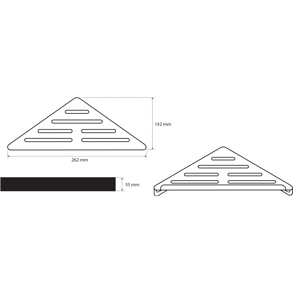 Bemeta Dark Polita de colt (savoniera dus), negru