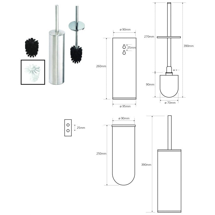 Bemeta Neo Perie WC cu suport din inox