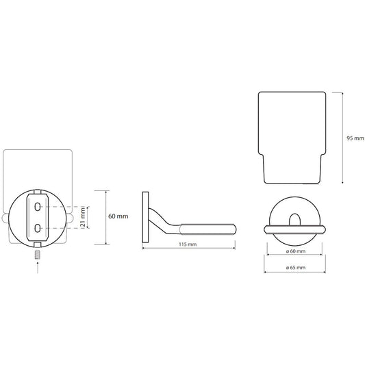 Bemeta Nox Pahar cu suport negru