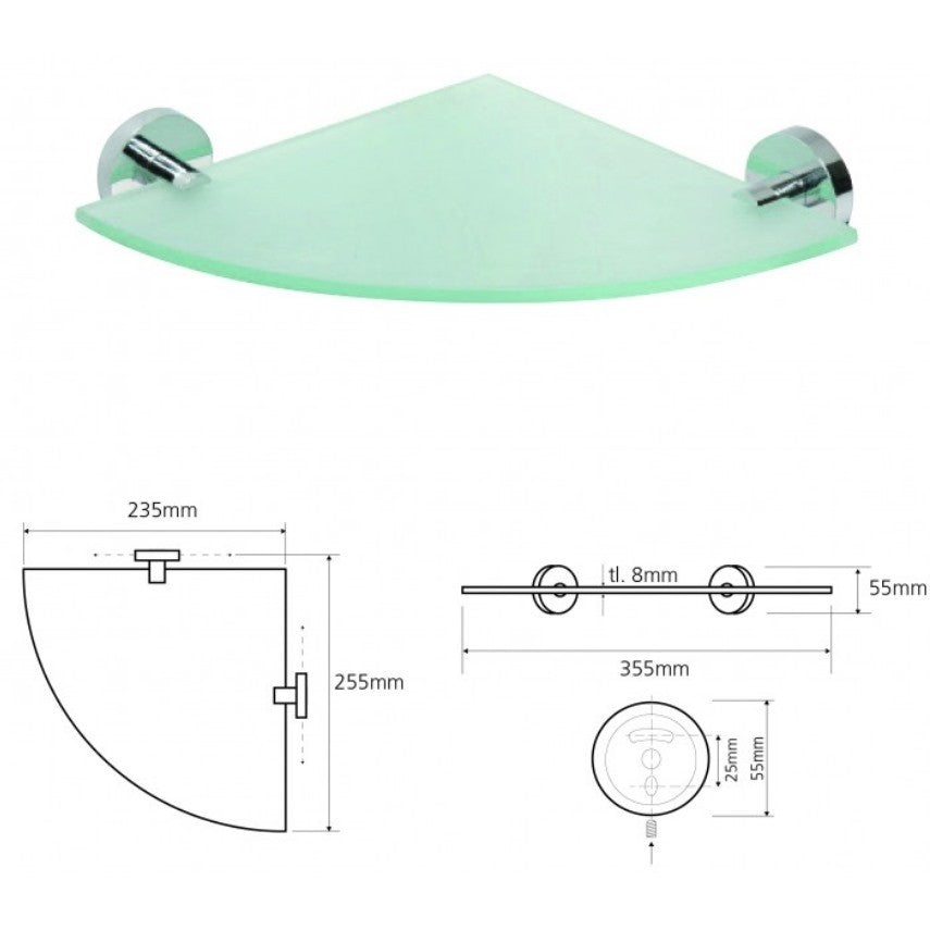 Bemeta Omega Polita de colt din sticla