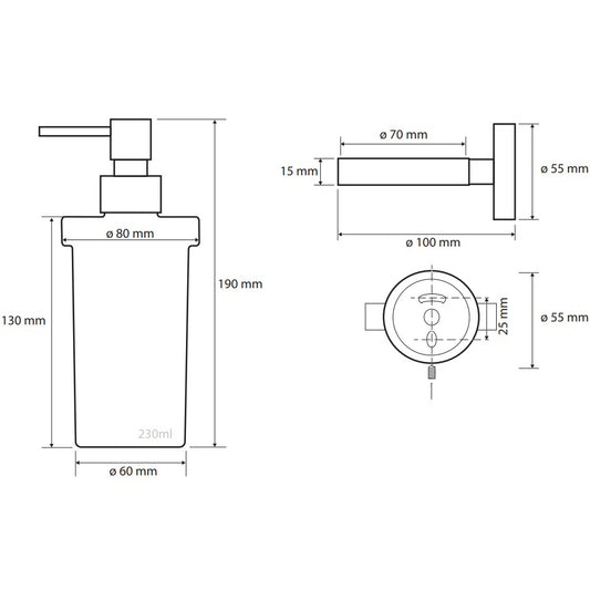 Bemeta Neo Dozator sapun lichid, inox mat