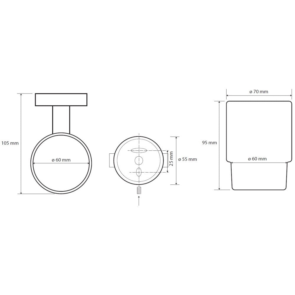 Bemeta Neo Pahar cu suport, inox mat