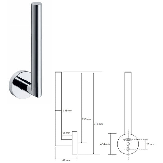 Bemeta Omega Rezerva suport hartie igienica H31.5 cm