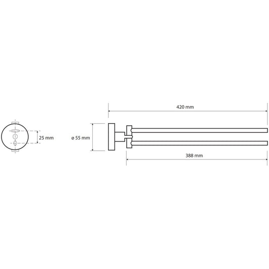 Bemeta White Suport prosop baie tip bara dubla, alb