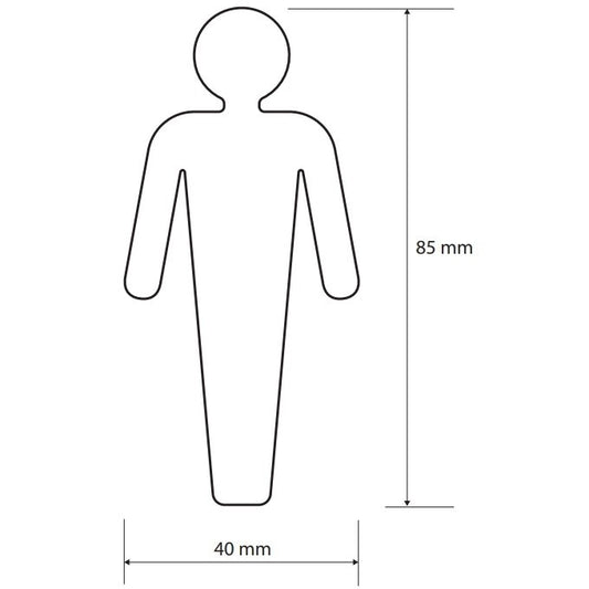 Bemeta Home Indicator toaleta pentru barbati, inox mat