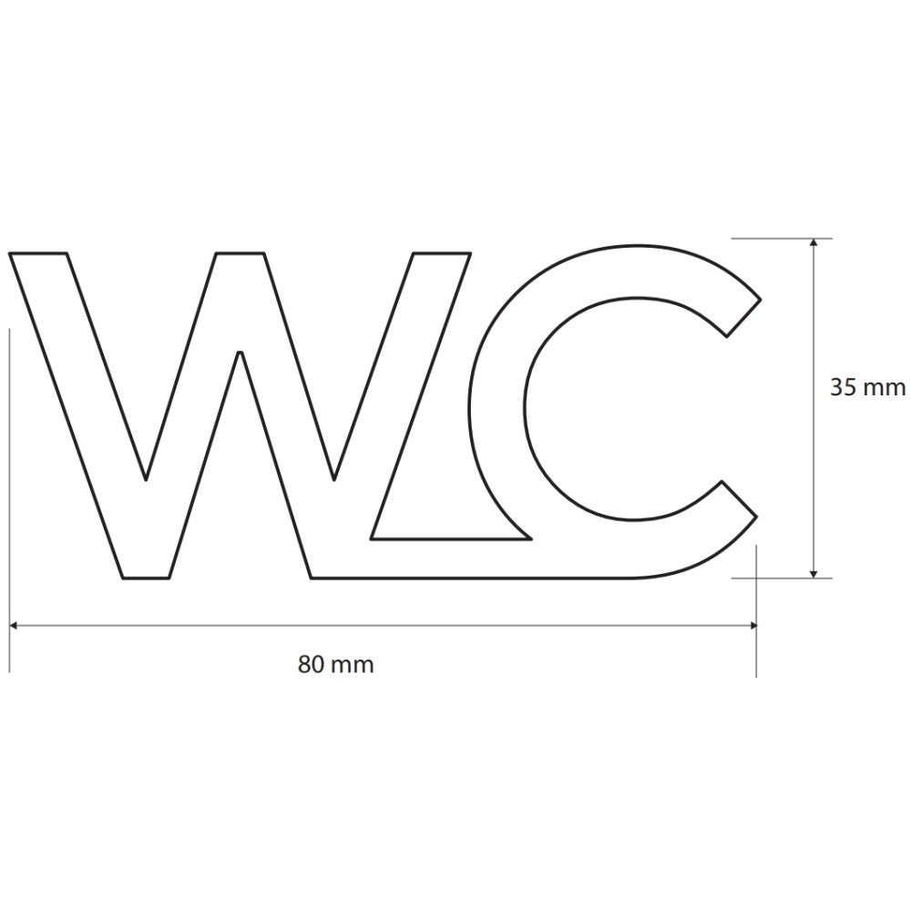 Bemeta Home Indicator cu initiale WC, inox lucios