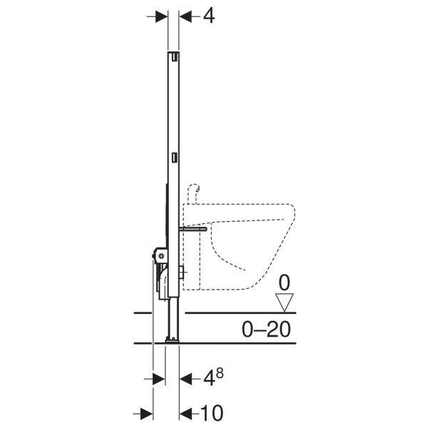 Geberit Duofix Cadru pentru bideu, H98 cm