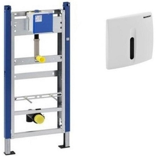 Geberit Prepack Set de instalare pisoar cu senzor 220 V, clapeta alba