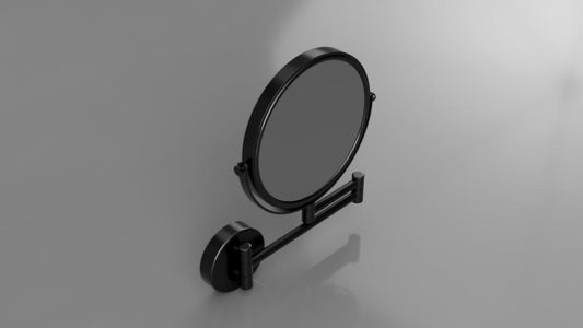 Bemeta Dark Oglinda cosmetica de perete Ø19 cm, negru