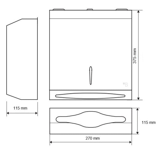 Bemeta Hotel Dispenser prosoape hartie Z H37 cm, inox mat