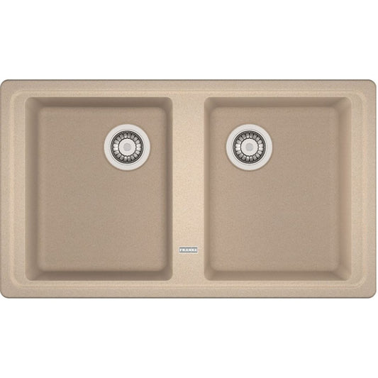 Franke Basis BFG 620 Set chiuveta bucatarie granit 86x50 cm cu baterie monocomanda Novara Plus, bej (avena)