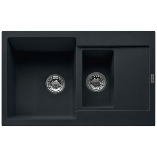Franke Maris MRG 651-78 Set chiuveta bucatarie granit 78x50 cm cu baterie monocomanda Novara Plus, negru