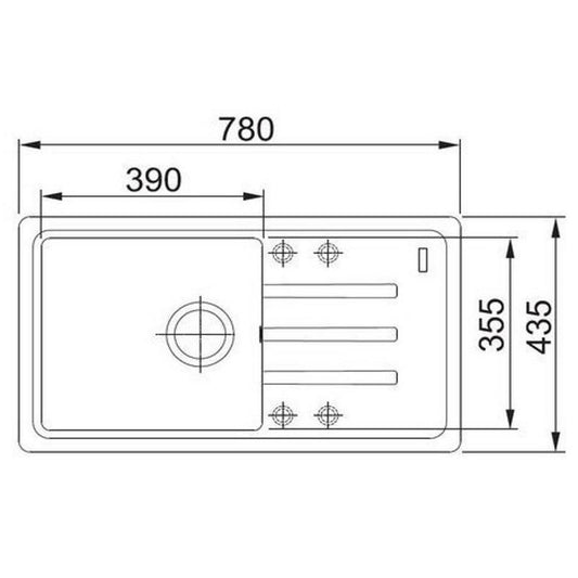 Franke Malta BSG 611-78 S VN Chiuveta bucatarie granit 78x44 cm, negru