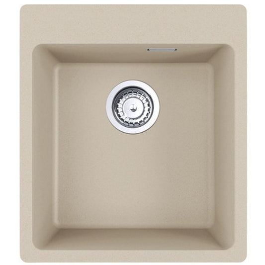 Franke Maris MRG 610-39 Set chiuveta bucatarie granit 44x50 cm cu baterie monocomanda Novara Plus, bej (avena)