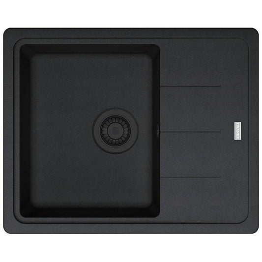 Franke Basis BFG 611-62 VN Set chiuveta bucatarie granit 62x50 cm cu baterie monocomanda Pola si dispenser sapun, negru