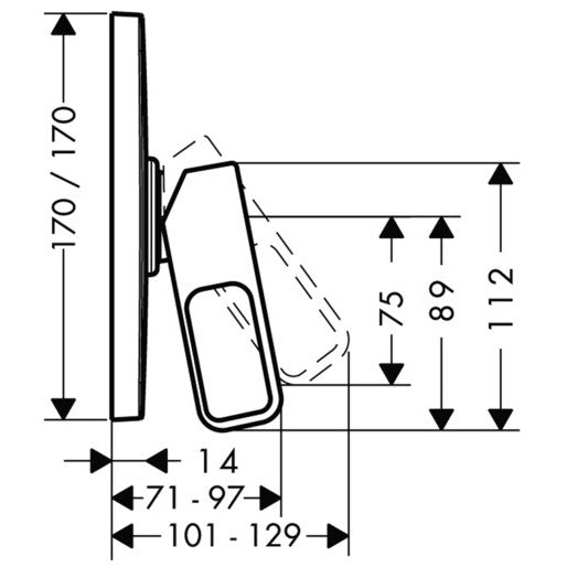 Hansgrohe Axor Urquiola Baterie dus monocomanda cu montaj incastrat