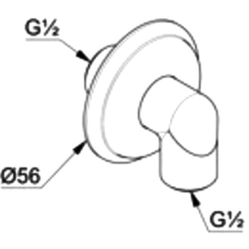 Kludi Adlon Cot iesire dus, crom