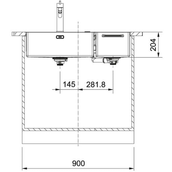 Franke Box Center BWX 220-54-27 Chiuveta bucatarie inox satinat cu accesorii, 86x51 cm