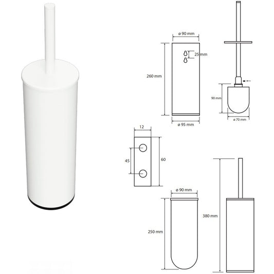 Bemeta White Perie WC cu suport, alb