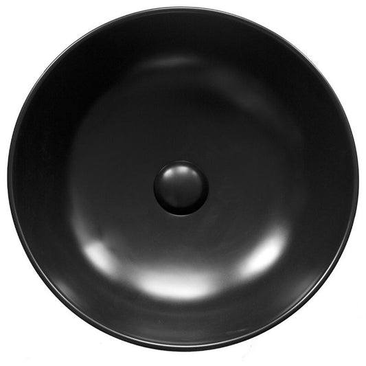 Lavoar baie pe blat Fluminia Amereta Ø41 cm, negru mat