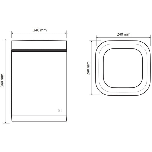 Bemeta Hotel Cos gunoi 9 l, inox mat