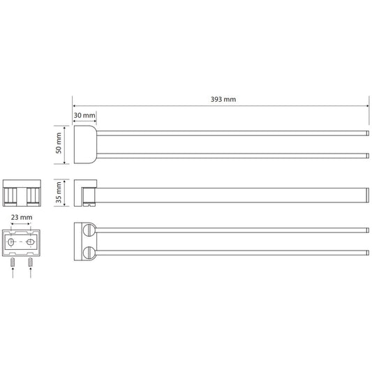 Bemeta Solo Suport prosop baie tip bara dubla