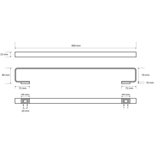 Bemeta Solo Suport prosop baie tip bara