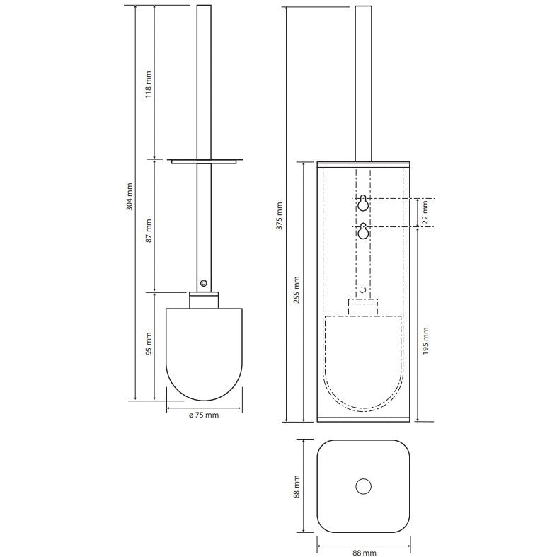 Bemeta Solo Perie WC, inox