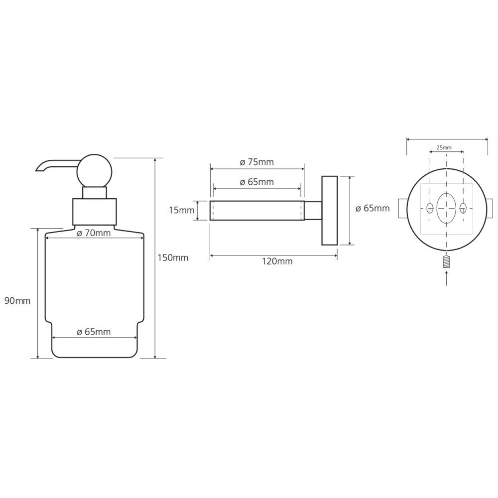 Bemeta Retro MINI Dozator sapun lichid, auriu/crom