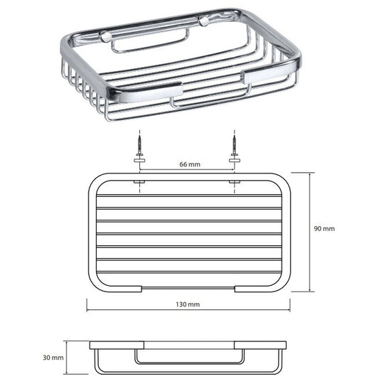 Bemeta Cytro 146208302 Savoniera dreptunghiulara 13 cm