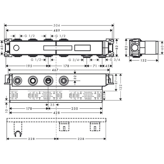 Hansgrohe RainSelect Corp incastrat