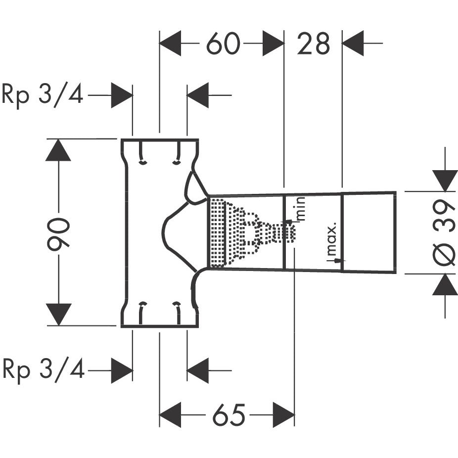Hansgrohe Corp incastrat pentru robinet 130 l/min