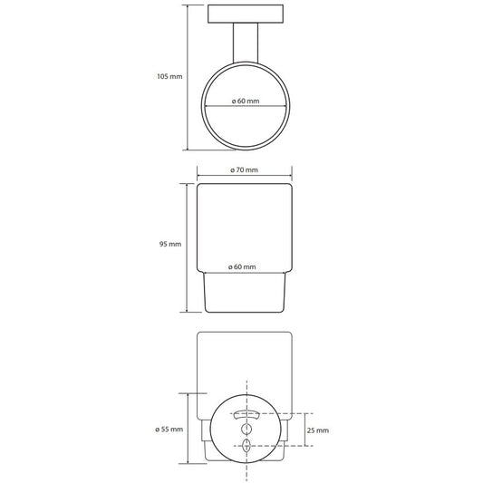 Bemeta Sablo Pahar cu suport, auriu mat