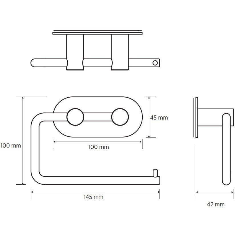 Bemeta Easy Suport hartie igienica rotunjit fara aparatoare, inox mat