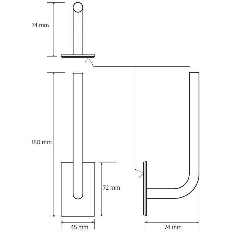 Bemeta Easy Suport rezerva hartie igienica, inox mat
