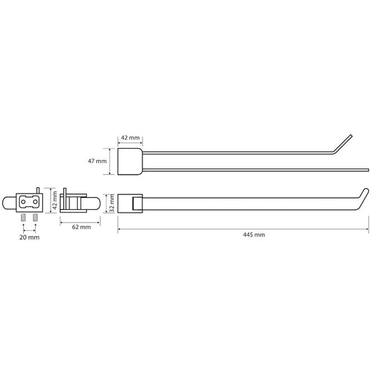 Bemeta Organic Suport prosop baie tip bara dubla, negru