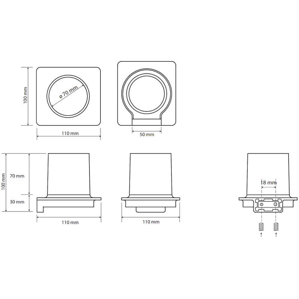 Bemeta Organic Pahar cu suport, alb/negru