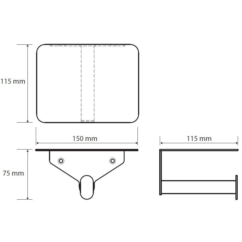 Bemeta Organic Suport hartie igienica cu aparatoare, negru