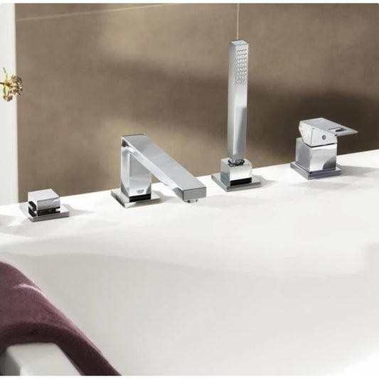 Grohe Eurocube Baterie cada dus monocomanda cu set dus, montaj pe cada, crom