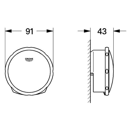 Grohe Talentofill Set final pentru sifon cada cu alimentare prin preaplin, crom