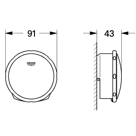 Grohe Talentofill Set final pentru sifon cada cu alimentare prin preaplin, crom