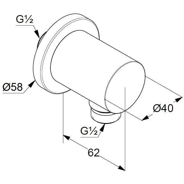 Kludi Nova Fonte Cot de iesire dus, alb mat