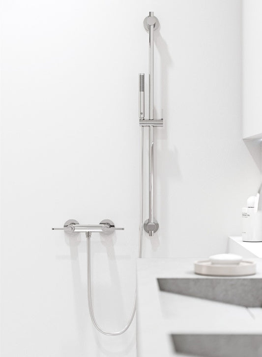 Kludi Nova Fonte Baterie dus dubla comanda, crom