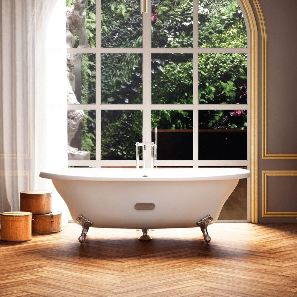 Cada freestanding ovala Roca Newcast fonta 170x85 cm, exterior alb