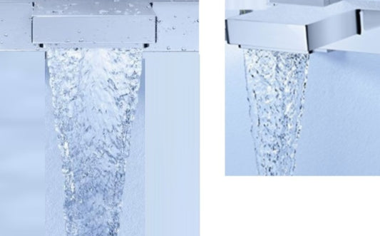 Grohe Eurocube Joy Baterie cada dus monocomanda, pipa Waterfall