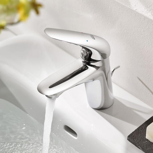 Baterie lavoar Grohe Eurostyle, cu ventil pop-up, marime S, maner plin