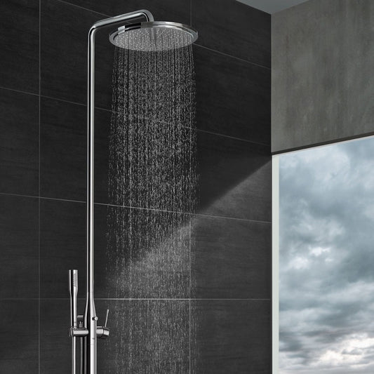 Coloana dus cu baterie fara termostat Grohe Essence, freestanding